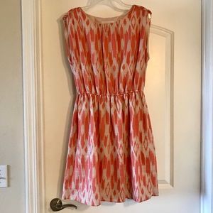 Michael Kors Orange Detail Linen Dress. Sz 12